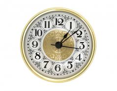 SILENT 3-9/16inch Fancy White Arabic Clock Insert